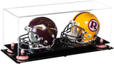 2 Mini Helmet or Mini Football with Mini Helmet Display Case - Clear (V46/A019)