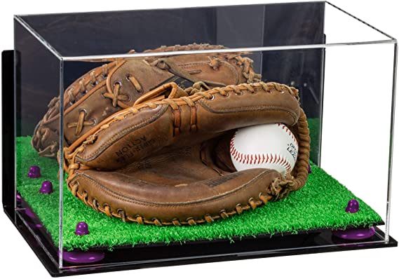 Acrylic Baseball Catchers Glove Display Case - Mirror No Wall mount (V16/A011)