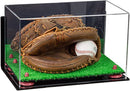 Acrylic Baseball Catchers Glove Display Case - Mirror Wall Mounts (A011/V16)