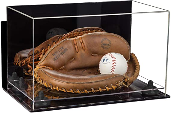 Acrylic Baseball Catchers Glove Display Case - Mirror Wall Mounts (A011/V16)