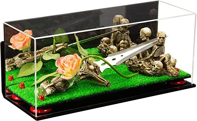 Acrylic Versatile Display Case  17 X 6 X 7 Mirror Wall Mounts (V46/A019)
