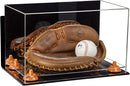 Acrylic Baseball Catchers Glove Display Case - Mirror Wall Mounts (A011/V16)