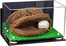 Acrylic Baseball Catchers Glove Display Case - Mirror Wall Mounts (A011/V16)