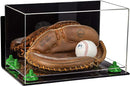 Acrylic Baseball Catchers Glove Display Case - Mirror Wall Mounts (A011/V16)