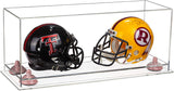 2 Mini Helmet or Mini Football with Mini Helmet Display Case - Clear (V46/A019)