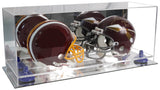 2 Mini Helmet or Mini Football with Mini Helmet Display Case - Mirror (B46/V46/A019)