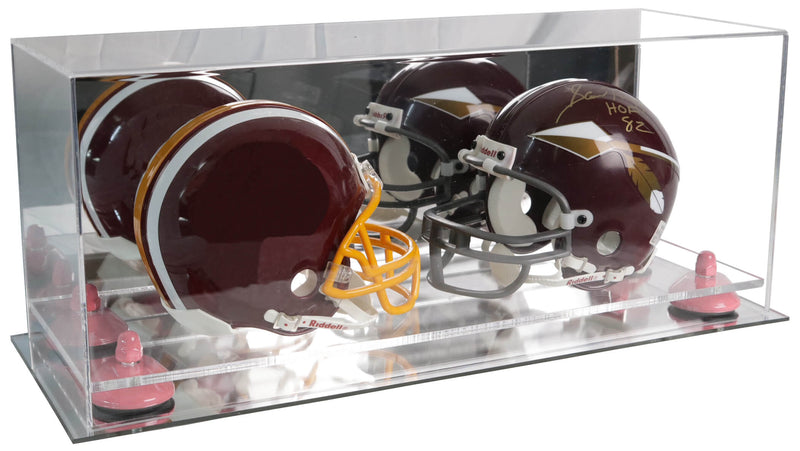 2 Mini Helmet or Mini Football with Mini Helmet Display Case - Mirror (B46/V46/A019)