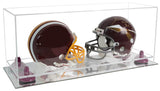 2 Mini Helmet or Mini Football with Mini Helmet Display Case - Clear (V46/A019)