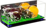 2 Mini Helmet or Mini Football with Mini Helmet Display Case - Mirror  Wall Mounts (B46/V46/A019)