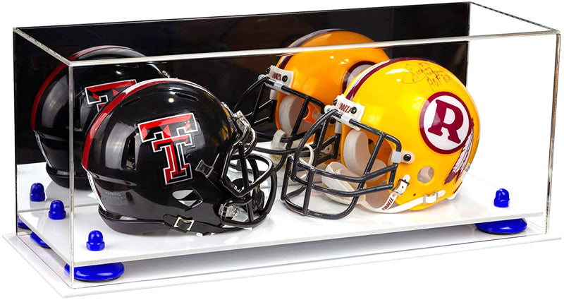 2 Mini Helmet or Mini Football with Mini Helmet Display Case - Mirror  Wall Mounts (B46/V46/A019)