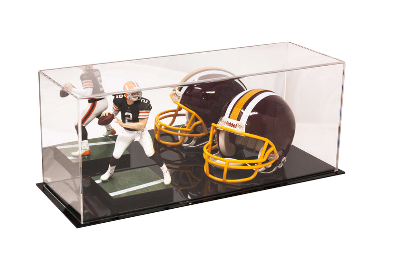 2 Mini Helmet or Mini Football with Mini Helmet Display Case - Mirror  Wall Mounts (B46/V46/A019)