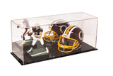 2 Mini Helmet or Mini Football with Mini Helmet Display Case - Mirror (B46/V46/A019)