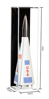 Black Back Wall Mount Model Rocket Display Case