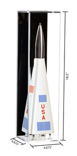 Black Back Wall Mount Model Rocket Display Case