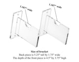 Clear Fishing Pole Horizontal Wall Mounts Bracket (A023-F-SS)