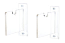 Hockey stick displayed horizontally with clear acrylic wall mounts