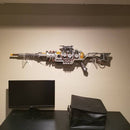 Crystal-clear acrylic support bracket for displaying a baseball bat