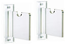 Durable clear acrylic wall mount bracket for displaying an ultimate frisbee or disc golf disc