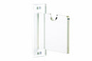 Clear acrylic ultimate frisbee wall mount bracket showing the secure horizontal disc display design.
