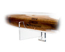 Acrylic wall mount brackets for baseball bat display tube