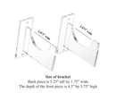 Two clear acrylic brackets for horizontal baseball bat tube display