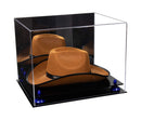 Acrylic Cowboy Hat Display Case - Mirror No Wall Mounts 16" x 13" x 12" (A024-B/V61B)