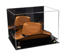 Acrylic Cowboy Hat Display Case - Mirror No Wall Mounts 16" x 13" x 12" (A024-B/V61B)