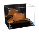Acrylic Cowboy Hat Display Case - Mirror No Wall Mounts 16" x 13" x 12" (A024-B/V61B)