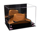 Acrylic Cowboy Hat Display Case - Mirror No Wall Mounts 16" x 13" x 12" (A024-B/V61B)