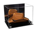 Acrylic Cowboy Hat Display Case - Mirror No Wall Mounts 16" x 13" x 12" (A024-B/V61B)