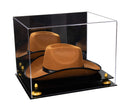 Acrylic Cowboy Hat Display Case - Mirror No Wall Mounts 16" x 13" x 12" (A024-B/V61B)