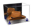 Acrylic Cowboy Hat Display Case - Mirror No Wall Mounts 16" x 13" x 12" (A024-B/V61B)