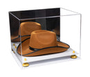 Acrylic Cowboy Hat Display Case - Mirror No Wall Mounts 16" x 13" x 12" (A024-B/V61B)