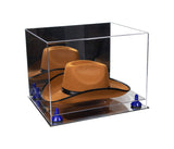 Acrylic Cowboy Hat Display Case - Mirror No Wall Mounts 16" x 13" x 12" (V61B/A024-B)