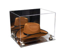 Acrylic Cowboy Hat Display Case - Mirror No Wall Mounts 16" x 13" x 12" (A024-B/V61B)