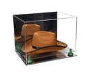 Acrylic Cowboy Hat Display Case - Mirror No Wall Mounts 16" x 13" x 12" (A024-B/V61B)