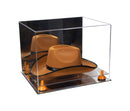Acrylic Cowboy Hat Display Case - Mirror No Wall Mounts 16" x 13" x 12" (A024-B/V61B)