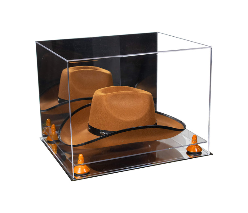 Acrylic Cowboy Hat Display Case - Mirror 16" x 13" x 12" (V61B/A024-B)