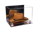 Acrylic Cowboy Hat Display Case - Mirror No Wall Mounts 16" x 13" x 12" (A024-B/V61B)