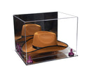 Acrylic Cowboy Hat Display Case - Mirror No Wall Mounts 16" x 13" x 12" (A024-B/V61B)