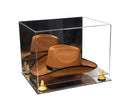 Acrylic Cowboy Hat Display Case - Mirror No Wall Mounts 16" x 13" x 12" (A024-B/V61B)