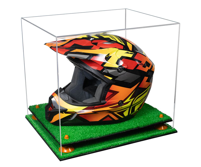 Motorcycle Nascar or Motocross Racing Helmet Display Case - Clear (A024/V61)