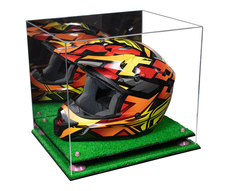 Motorcycle Nascar or Motocross Racing Helmet Display Case - Mirror (A024/V61)