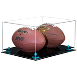 Acrylic Full Size Two Football Display Case - Clear (B12/A026)