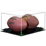 Acrylic Full Size Two Football Display Case - Clear (B12/A026)