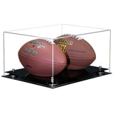 Acrylic Full Size Two Football Display Case - Clear (B12/A026)