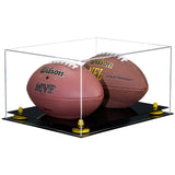 Acrylic Full Size Two Football Display Case - Clear (B12/A026)