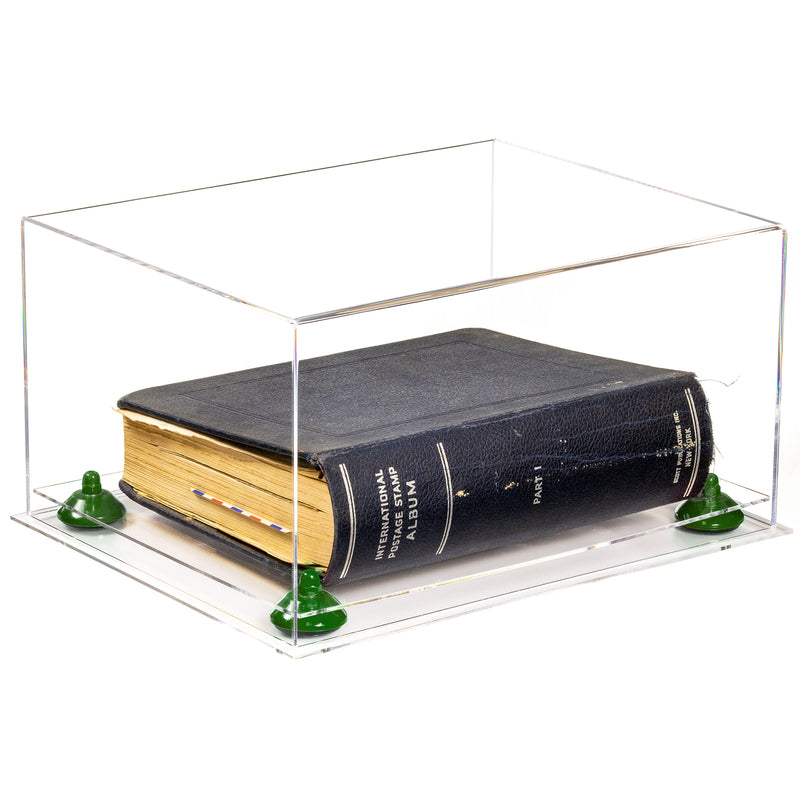 Better Display Cases Clear Acrylic Book Display Case 15.25 x 12 x 8 with Black Base (a026)