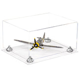 Better Display Cases Acrylic Book Display Case 15.25 x 12 x 8 with  Mirror, Black Risers and Clear Base (V12)