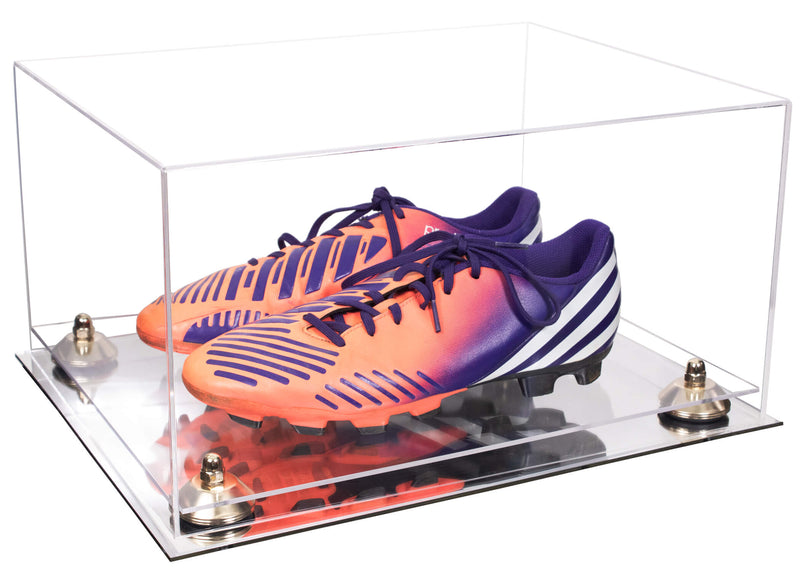 Large Display Case for Basketball Shoes, Sneaker(s), Lacrosse, Soccer, & Football Cleats - 15.25 x 12 x 8 Clear (A026/V12)